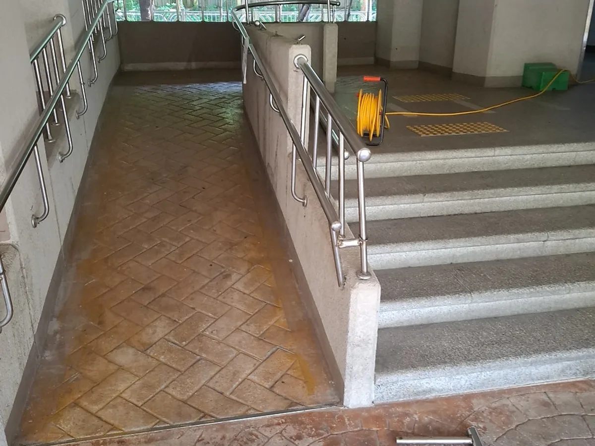 계단 난간 · 안전손잡이 · 방호울 사다리 시공 사진