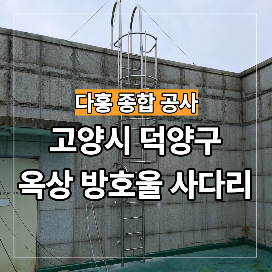 고양시 덕양구 방호울 사다리 시공 옥상 점검용